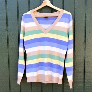 NY & Co striped Vneck sweater